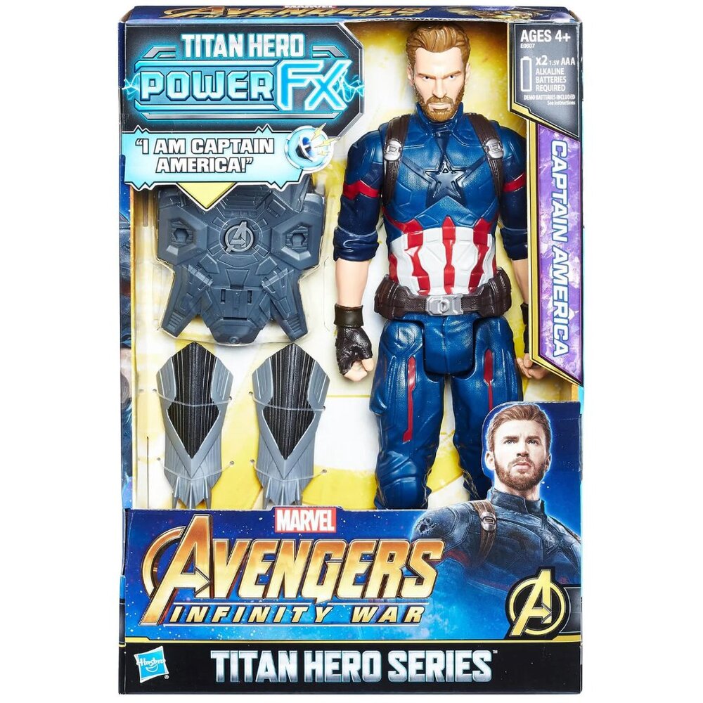 Marvel Avengers Titan Heroes Power FX Captain American Speaks French New in Box